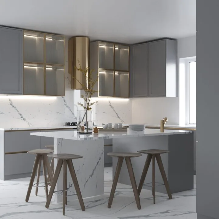 Elegancia dorada — Savona Mueble, cocinas y muebles a medida en Barcelona